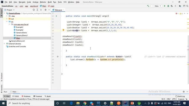 Wildcards in Generics смотреть онлайн