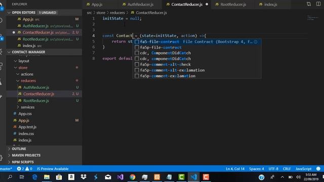 React, Redux, Laravel 6.0 contact-manager With Auth 2019(6)-Setting up our Redux Store смотреть онлайн