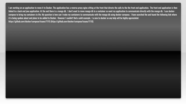 Docker container communicating with external database смотреть онлайн