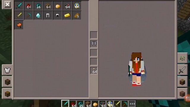 Как взять в левую руку хоть какой предмет в Minecraft Pe
