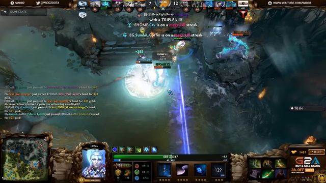 Incredible Close Teamfight EG vs EHOME @ TI5 DOTA 2 смотреть онлайн