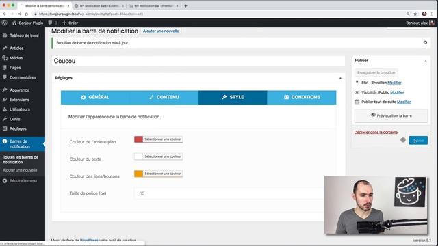 WP Notification Bars, pour créer vos barres de notifications WordPress - ? Bonjour Plugin #17 смотреть онлайн