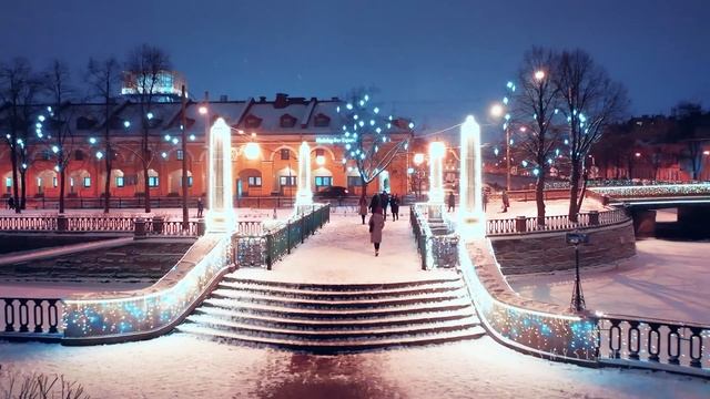 НОВОГОДНИЙ САНКТ-ПЕТЕРБУРГ - New Years in St Petersburg. Aerial. SKYSLANT. смотреть онлайн
