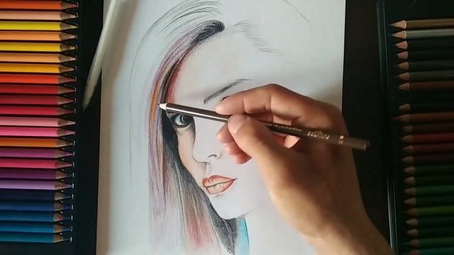 Как рисовать, портрет, с карандашом ,как рисовать портрет девушка, с карандашом. смотреть онлайн