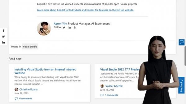 Enhanced Integration: Visual Studio's IntelliSense Guides GitHub Copilot Code Completions