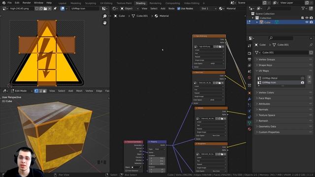 How to Overlay an Icon within a Material (Blender Tutorial) смотреть онлайн