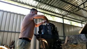 Suzuki DF50A - замена масла и обслуживание. Установка неоригинального фильтра.