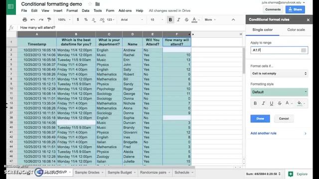 Conditional Formatting in Google Sheets to Find Empty Cells смотреть онлайн