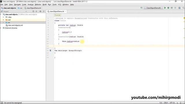 #100 Kotlin Tutorial | this keyword Program смотреть онлайн