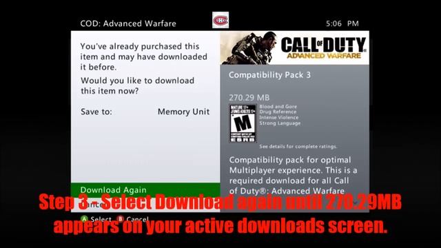 HOW TO FIX THE ADVANCED WARFARE COMPATIBILITY PACK ERROR FOR XBOX 360 (JUNE 2015) смотреть онлайн