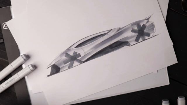 How I make my quick marker sketches. Drawing a concept car. смотреть онлайн