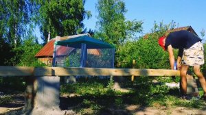 Нижняя обвязка каркасного дома из досок 50 на 100 когда всё тютелька в тютельку.