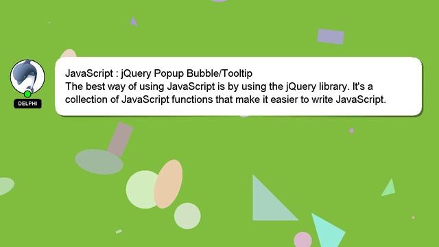 JavaScript : jQuery Popup Bubble/Tooltip смотреть онлайн