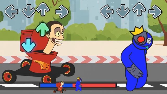 Ultimate FNF Battle: Skibidi Toilet Car 95 vs. Blue (Rainbow Friends Roblox) смотреть онлайн