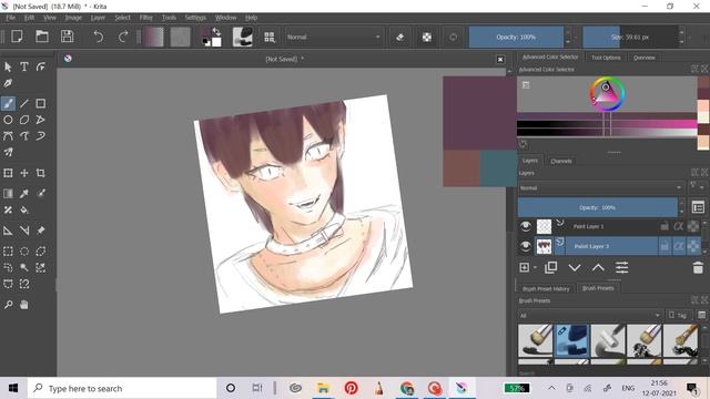 ANIME SKETCH IN KRITA | ft.Ar.NORA #animesketch #kritatutorial #digitalart смотреть онлайн