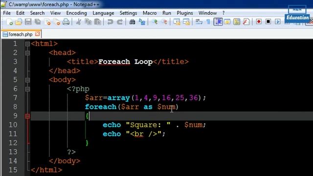 PHP: Hypertext Preprocessor -Tutorial no 29 Foreach Loop смотреть онлайн