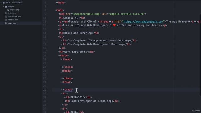 HTML Tables | 100 Days of Code: The Complete Python Pro Bootcamp for 2022 смотреть онлайн