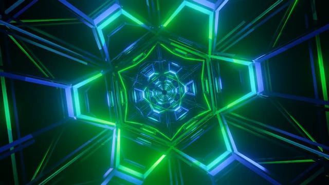 Abstract Background Video 4k Blue Green Metallic Wireframe VJ LOOP NEON Sci-Fi Calm Screensaver