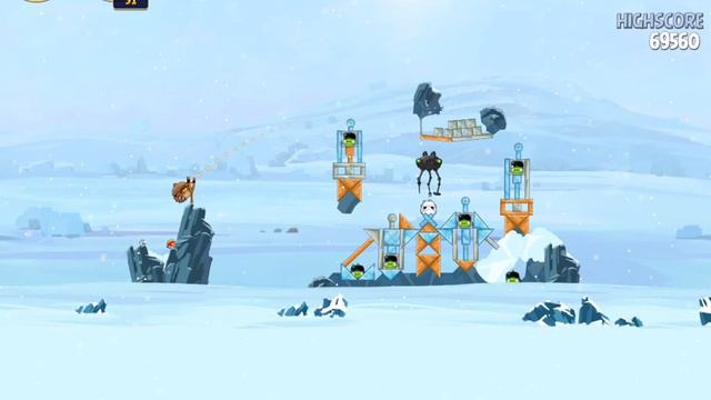 Angry Birds Star Wars Level 3-10 Hoth. 3 stars смотреть онлайн