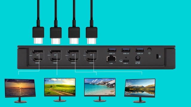i-tec Universal USB 3.0/USB-C/Thunderbolt, Quattro 4K Display Docking Station + Power Delivery 100W смотреть онлайн
