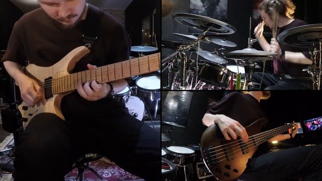Trivium - Like A Sword Over Damocles (Drum, Guitar, Bass Cover) смотреть онлайн