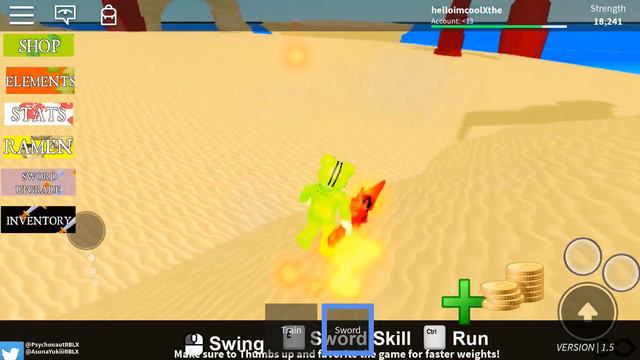 me fighting the new sand island BOSS in sword fighting simulator!!! смотреть онлайн