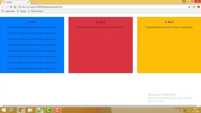 Bootstrap 4 Dersleri 29 - Cards 3 смотреть онлайн