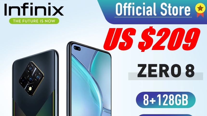 Смартфон, Infinix ZERO 8, 7 дюймов, 8 ГБ ОЗУ, 128 Гб. смотреть онлайн