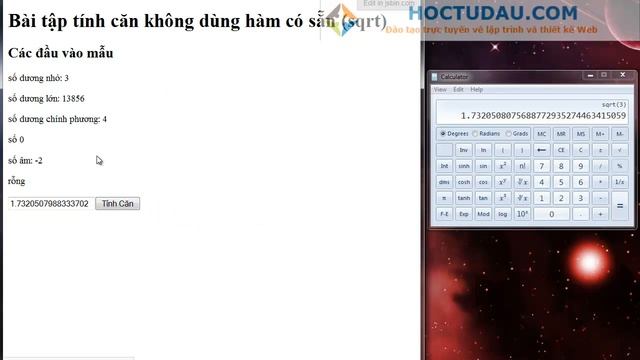Bài tập Javascript, PHP, C#, Java, C, Pascal, jQuery .. : tính căn không dùng hàm sqrt смотреть онлайн