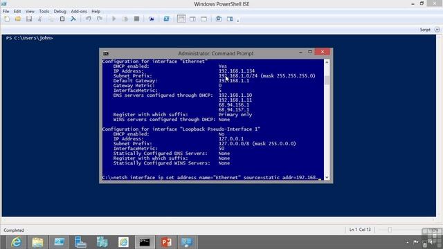 Configuring IP Addresses WINDOWS SERVER 2012 смотреть онлайн