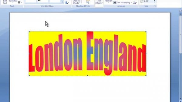 Word 2007 Tutorial 12 - Working With WordArt