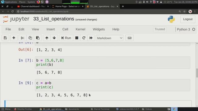 #33 Operations On List In Python With Examples | Repetition , Concatenation , Len() , Iteration смотреть онлайн