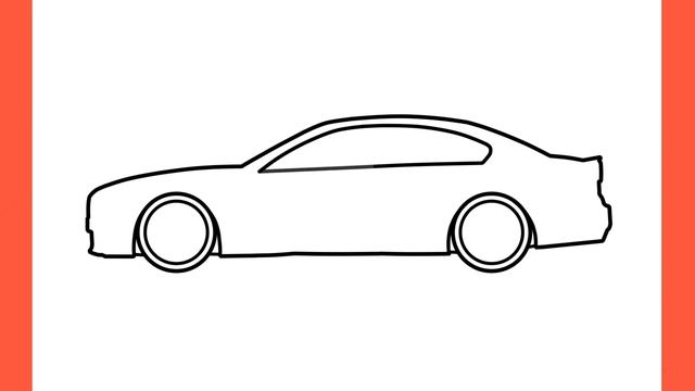 How To Draw A BMW M5 F10 Easy / Drawing Bmw M5 2011 Car Step By Step