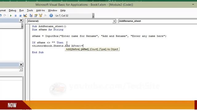VBA code for Adding, Deleting and Renaming the excel sheet || Lesson 4 of 2 смотреть онлайн
