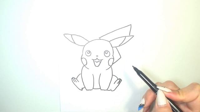 Рисуем пикачу / draw pikachu / coloring / Раскраска смотреть онлайн