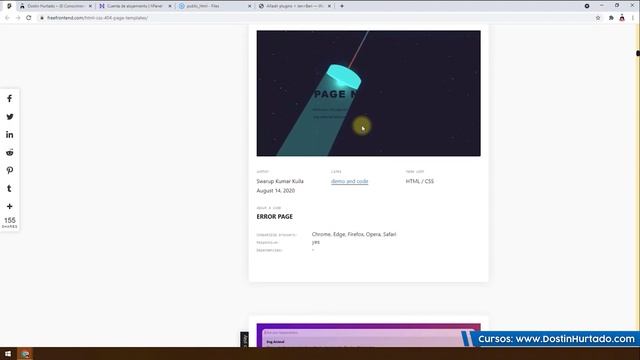 Personalizar páginas de error 404 en tu Sitio Web + Plantillas gratis y Animadas ? Dostin Hurtado смотреть онлайн