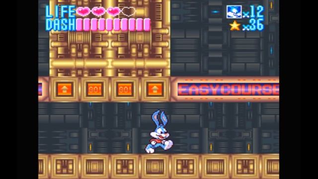Super Nintendo (Snes) 16-bit Tiny Toon Adventures Buster Busts Loose Stage 6 Space (Космос)