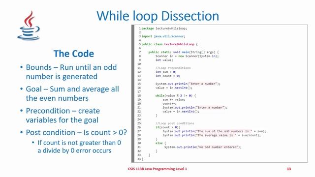 CSIS 113B Lecture 6 - Iteration (part 2) смотреть онлайн