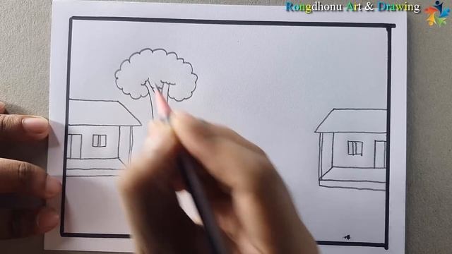 Gramer Drisso Drawing ? Village Scenery ? Pencil Drawing ? Bangla Voice Tutorial✅✅ смотреть онлайн