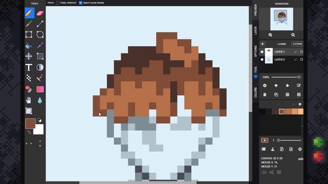 Pixel-art tutorial : How to draw Hair! смотреть онлайн