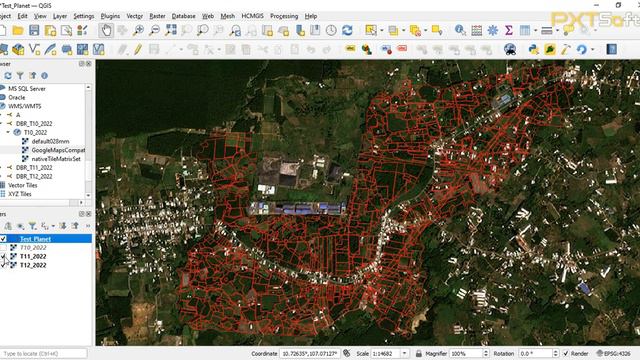 PXTsoft - Theo dõi DBR: Xem ảnh vệ tinh Planet trên QGIS смотреть онлайн