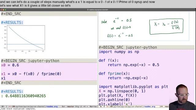pycse - Newton's method in #Python смотреть онлайн