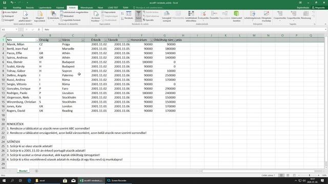 Excel alapok 01: Rendezés, szűrés смотреть онлайн
