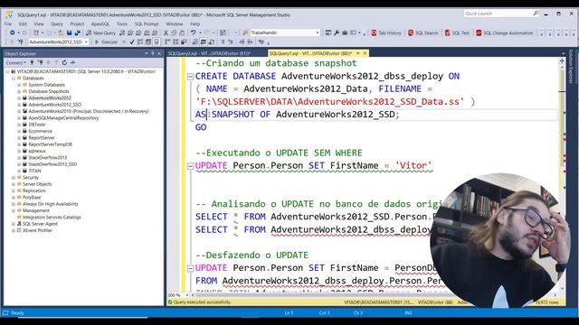 Como recuperar dados utilizando o DATABASE SNAPSHOT смотреть онлайн