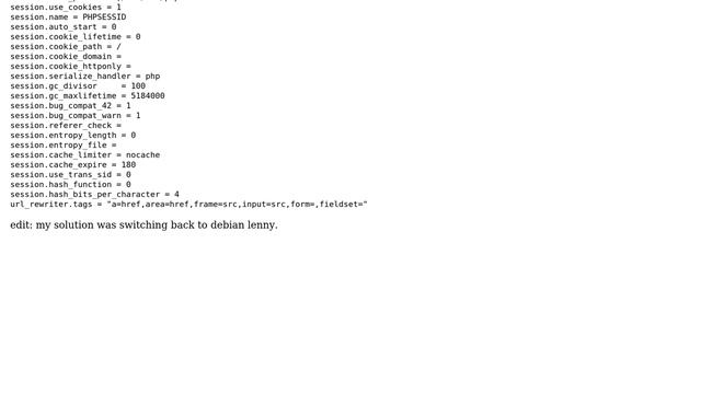 php sessions files incompatible? - php5.2 debian lenny vs php5.3 debian squeeze (2 Solutions!!) смотреть онлайн