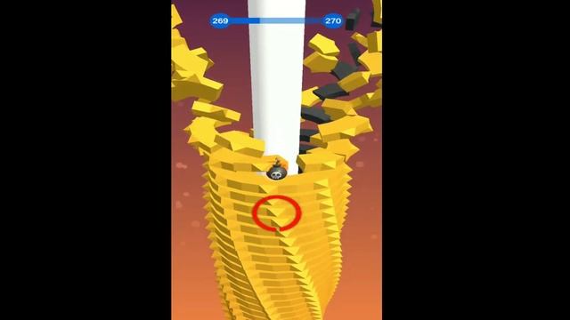 Stack Blast Ball 3D : Blast through platforms Level 280 Gameplay (iOS - Android) смотреть онлайн
