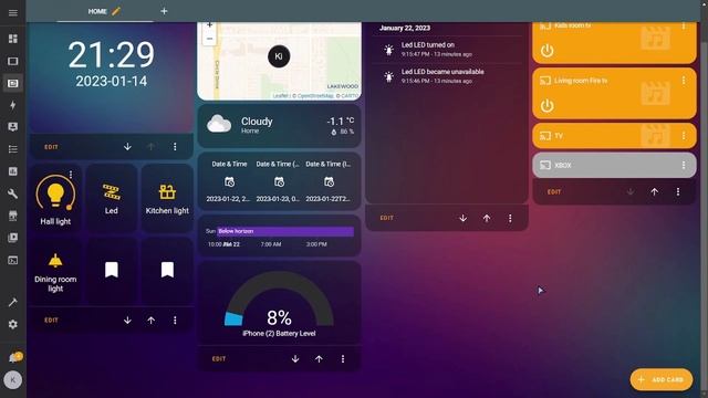A Great Starting Dashboard For Home assistant (With Big Clock) смотреть онлайн
