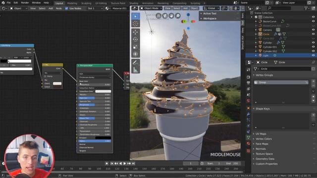 Blender Beginner Tutorial - Part 4 : Easy Node Materials смотреть онлайн