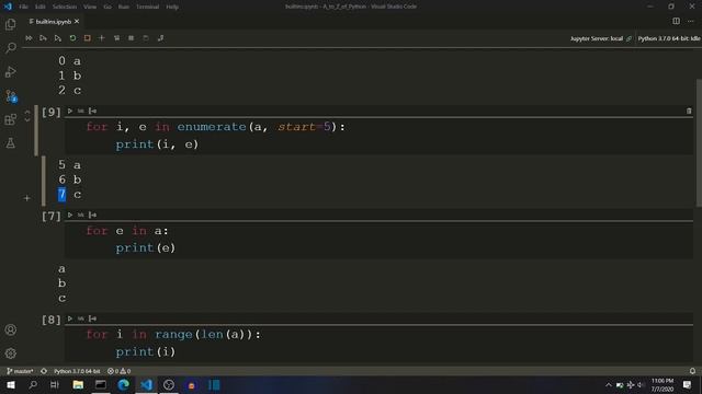 enumerate | eval | exec | Python Builtin Functions смотреть онлайн