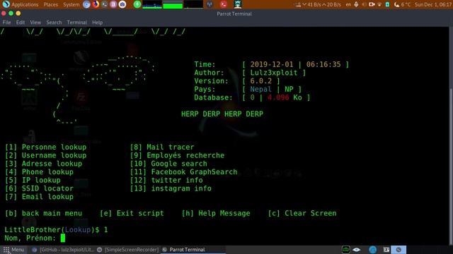 Little Brother Information Gathering Tool | By Linux Electrons смотреть онлайн